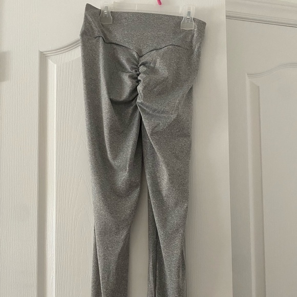 Heather Grey Wide Waistband Sports Leggings - Picture 2 of 3